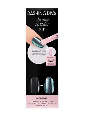 Dashing Diva Chrome Powder Kit - Chrome Ice, NEW